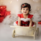 Cart Trolley | Wooden Decorative | Rustic Off White